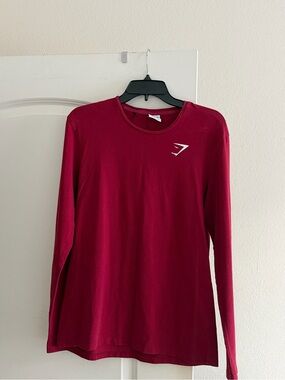 Gymshark Long Sleeve Top in Deep Burgundy